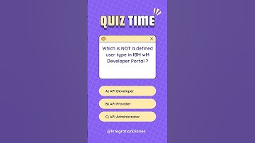 Quiz 1 - IBM webMethods API Gateway #webmethods #coding #cloudintegration #middleware