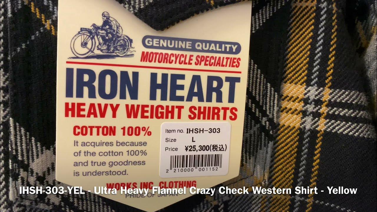 Iron Heart UHF IHSH303YEL Ultra Heavy Flannel Crazy Check Western