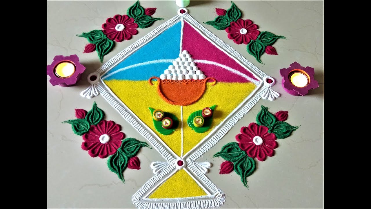 Featured image of post Sankranti Haldi Kunku Rangoli Designs / Flower rangoli design for sankranti: