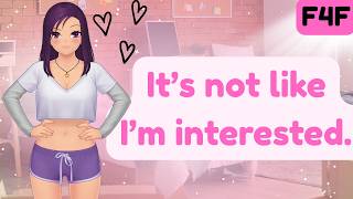 F4F Your TSUNDERE roommate notices you😘 Soft Rain Sleep Aid ASMR