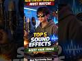 Top 5 Viral Sound Effects for YouTube Shorts 🚀New Content Creator হলে এই Sound Effects লাগবেই🔥#Viral