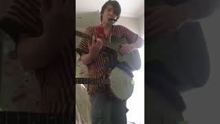 Anyone else bored this saturday? #music #banjo #guitar #harmonica #onemanband