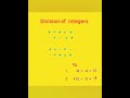 Division of integers