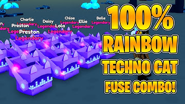 100% Rainbow Techno Cat Fuse Combo! THIS IS OP! Pet Simulator X