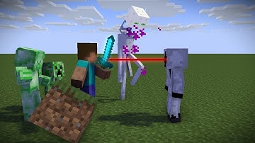 Herobrine vs Green steve vs White enderman vs Entity 303 | Who would win