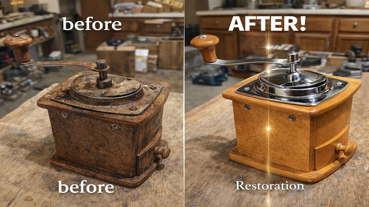Antique Hand Coffee Grinder – Cleaning & Light Restoration
