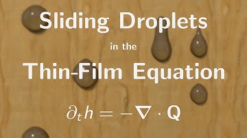 Sliding Droplets in the Thin-Film Equation