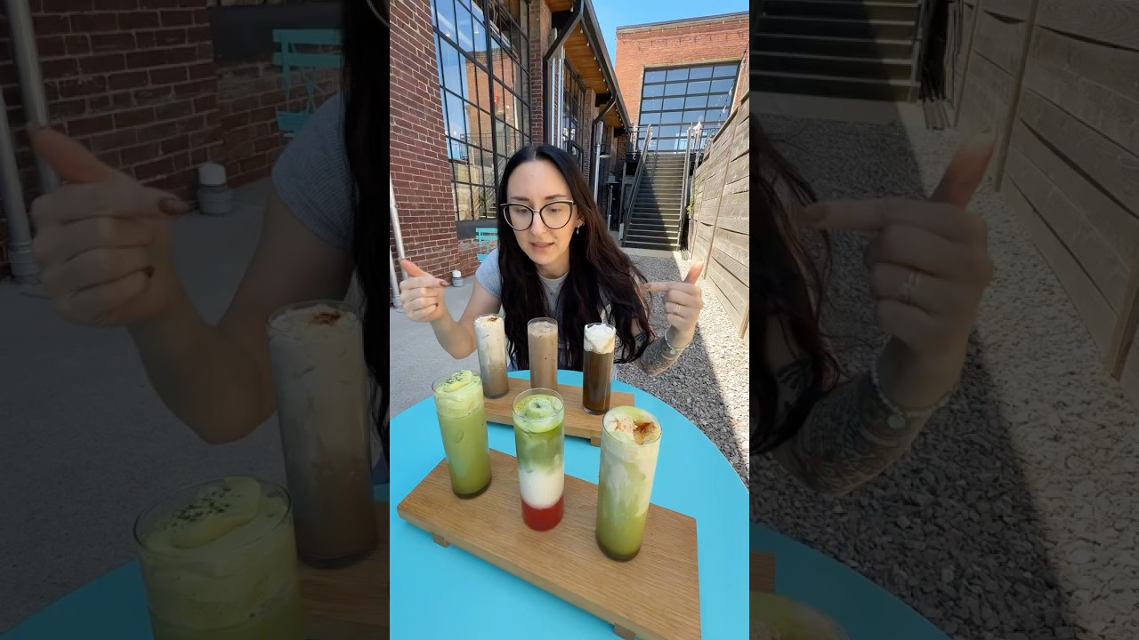 Matcha and Hojicha flights in Nashville? YES PLEASE! This place is called Eat Bubbles!