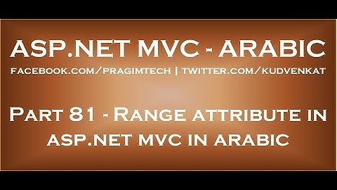 Range attribute in asp net mvc in arabic