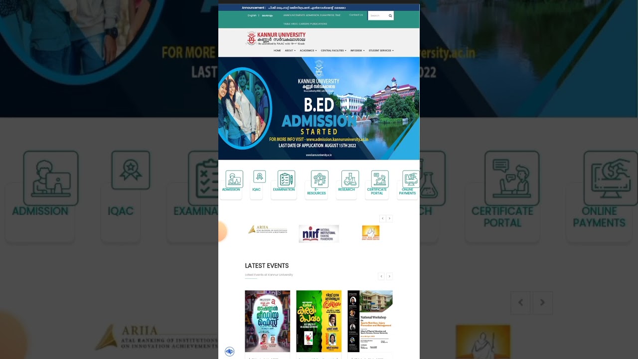 online fee payment Kannur University UG degree first allotment