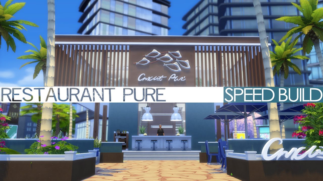 The Sims 4 Speed Build Restaurant Pure Youtube