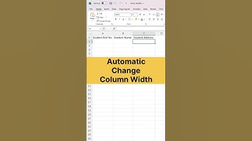 Automatically Increase Column Width using VB in Excel #Shorts