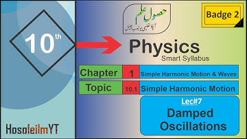 10th physics, ch 1, lec#7, Damped Oscillations + Practical Example