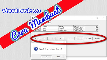 Cara membuat tombol Previous, AddNew, Next, Save, Delete, edit pada Visual basic 6.0