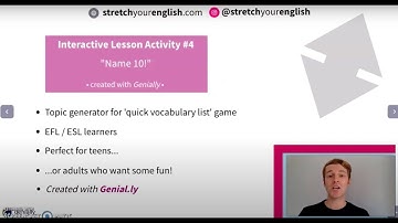 Interactive Lesson Activity #4: "Name 10!" - created with Genially