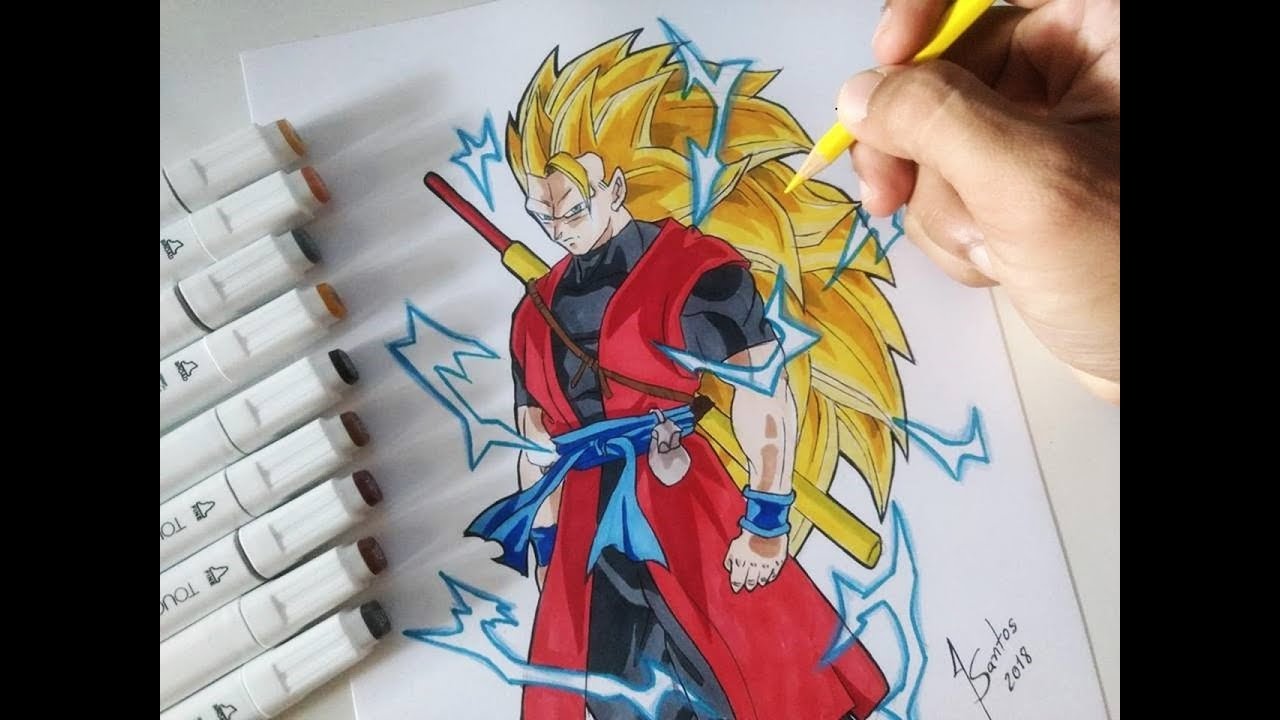 HOW TO DRAW / COMO DESENHAR GOKU XENO (PASSO A PASSO) Dragon Ball Heroes 