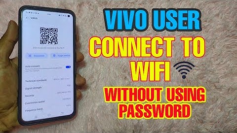 VIVO USER CONNECT TO WIFI VIA QR CODE