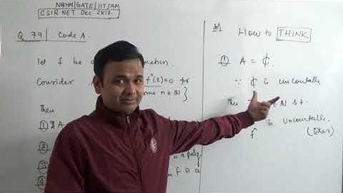 CSIR NET December 2017 Solution | lecture 08 | NBHM | TIFR | GATE | IITJAM