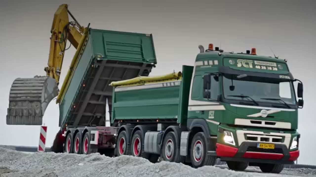 New Volvo Trucks - A Volvo FMX 3-way tipper truck, building Copenhagen’s new metro line
