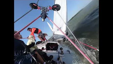 J24 Nationals 2022, MOB almost on Day 2 race one, crazy start and rough shifts.  awesome sailing