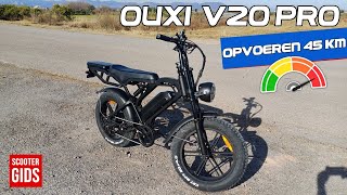 OUXI V20 Pro OPVOEREN naar 45km [met of zonder gashendel] en afvoeren naar origineel