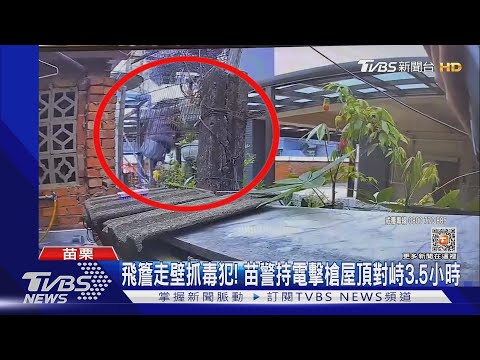 飛簷走壁抓毒犯! 苗警持電擊槍屋頂對峙3.5小時｜TVBS新聞@TVBSNEWS01
