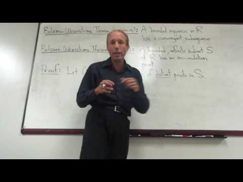 Bolzano-Weierstrass Theorem for