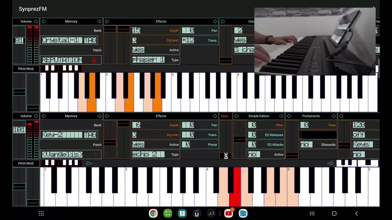 SynprezFM v2.3.6 Tutorials Connecting a digital piano/synth to