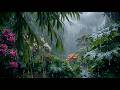 Enjoy Rain on Tree Leaves in the Forest for Relaxation, Anxiety Relief and Deep Sleep