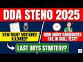 DDA Steno 2025 Skill Test - How many Mistakes Allowed?
