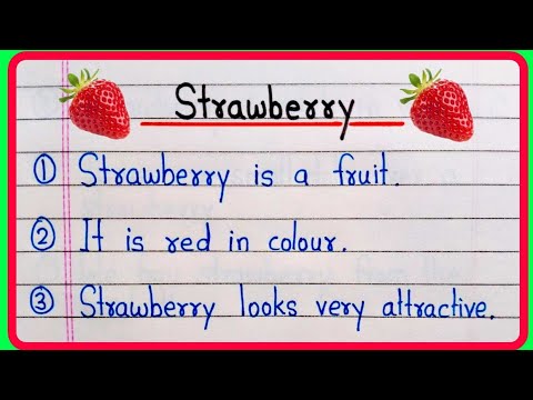 strawberry essay for class 1