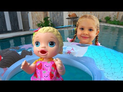 видео: Diana and her super fun day with Baby Doll