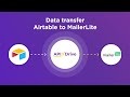 Airtable and MailerLite Integration | How to Get Rows New from Airtable to MailerLite