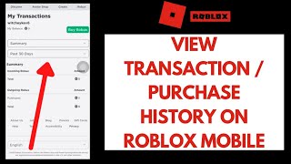 How to Check Roblox Transactions PC/Mobile/XBox [Steps] - Alvaro