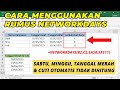 Cara Menggunakan Rumus Networkdays Excel untuk Menghitung Jumlah Absensi Hari Kerja