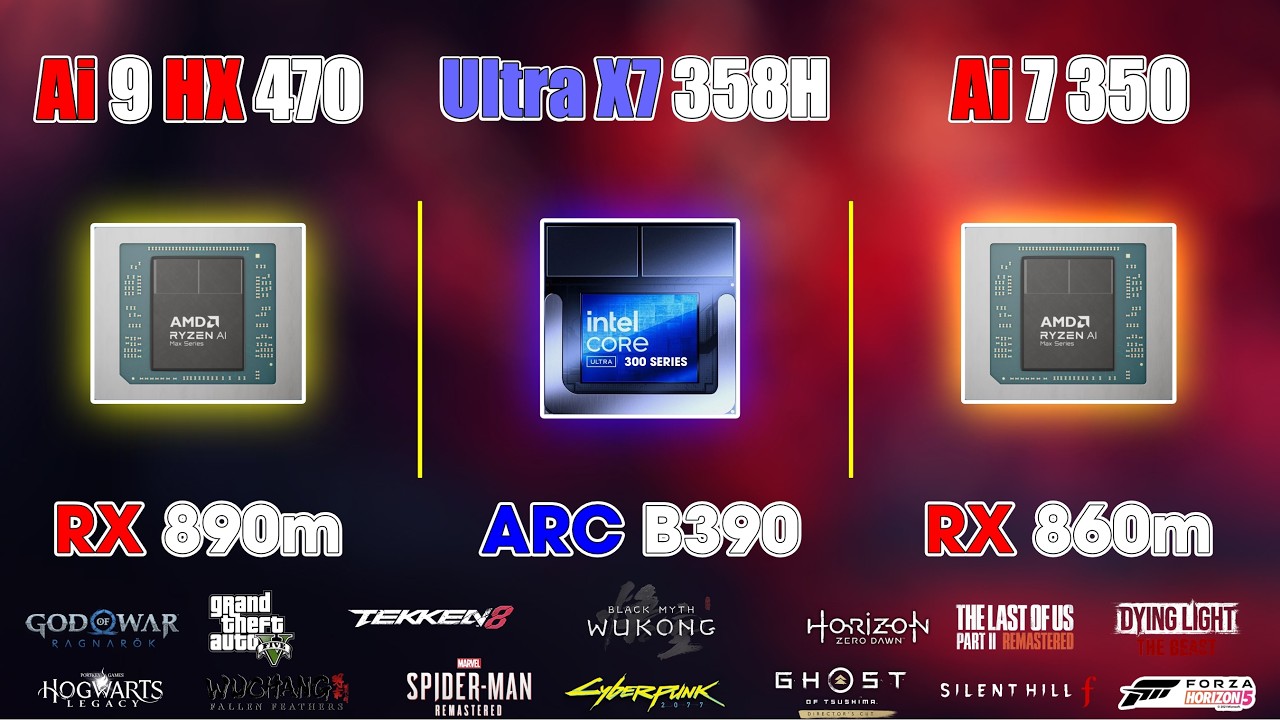 Ryzen AI 9 HX 470 vs Core Ultra X7 358H vs Ryzen AI 7 350: Performance, Gaming & AI Test!