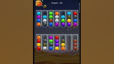 Golden Bubble Sort Expert Level 63 gameplay walkthrough
