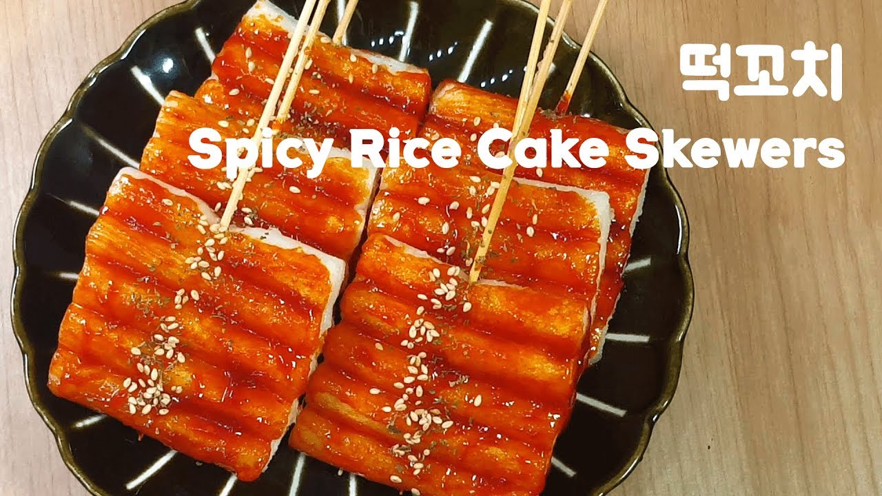 Korean Street Food_Spicy Rice Cake Skewers (Tteok kkochi)_vegan recipe