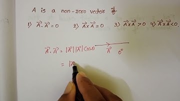 A is a non zero vector if