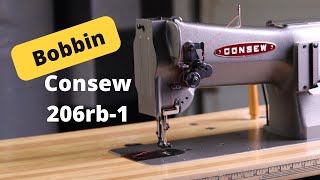 Wind and Install Bobbin Consew 206rb1 adjust thread tension fix 206 bobbin winder sewing machine