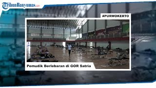 Ratusan pemudik berlebaran di GOR Satria Purwokerto