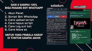CARA PASANG BOT WHATSAPP LENGKAP + FREE PANEL BOT ⚡