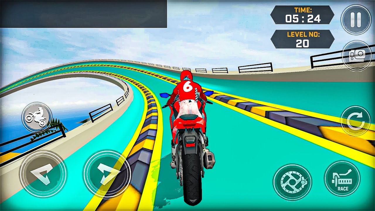 Bike Stunts Real Tricks Master Racing 3D - Motorcycle Stunt Tracks Driving #2 - Gameplay Android