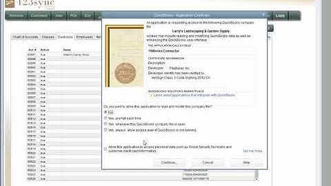 123sync AuthenticatingToQuickBooks