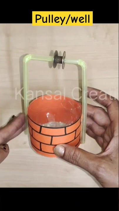 How to make well/Pulley model for school project/ #viralshort #pulley #well shorts/Kansal Creation