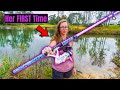 Her FIRST TIME Fishing My Backyard Pond (She Caught a MONSTER!!)