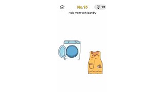 Brain out HELP MOM level no.15 Help mom with laundry