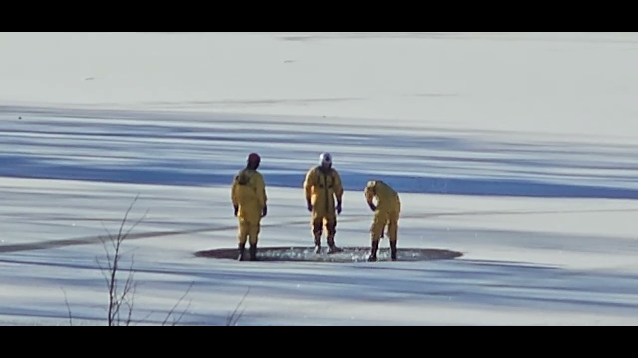 First responders ice water rescue training 2-6-25 Canyon Lake Rapid City SD