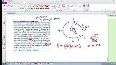 Chap 11.1 - Circular motion at constant speed (c): Exercise 11.1 (Rotational coordinates)