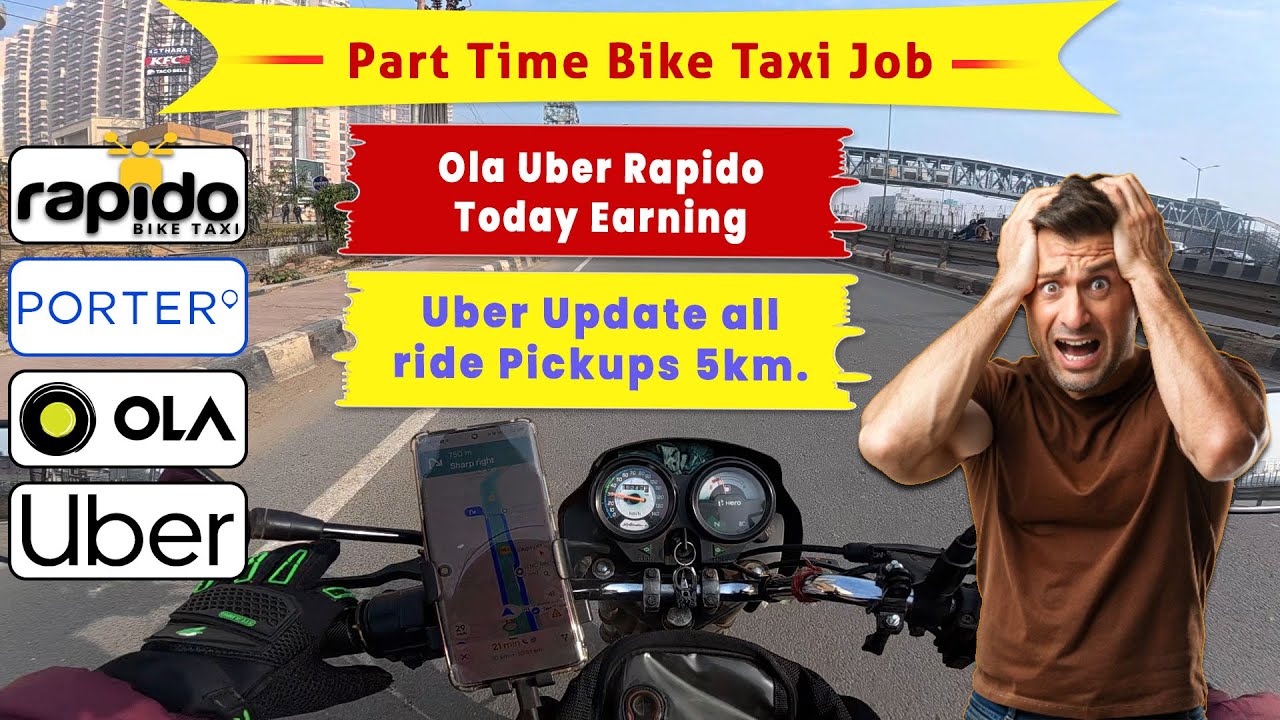 Ola Uber Rapido Today Earning 💵 Uber Update all ride Pickups 5km. 🤬 Vlog 85